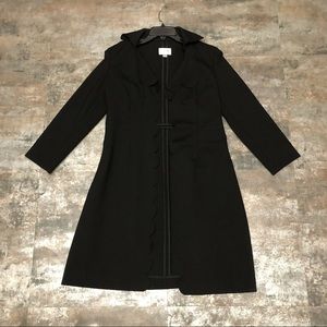 ModCloth Jovonna Premier Black Scallop Coat UK 10